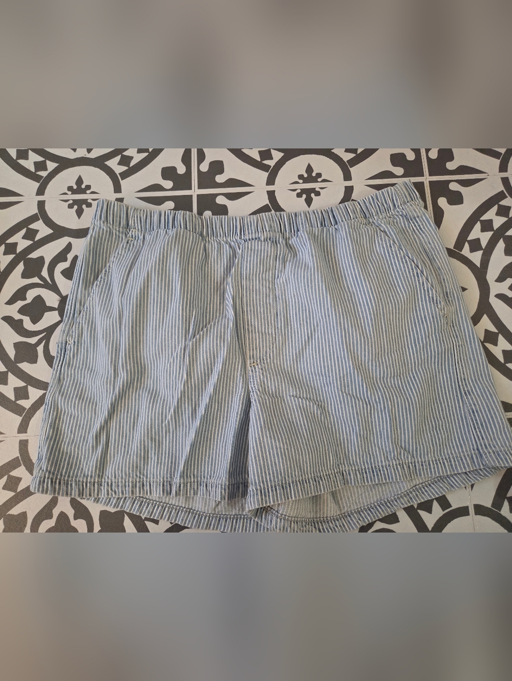 GAP Blue and White Striped Cotton Shorts